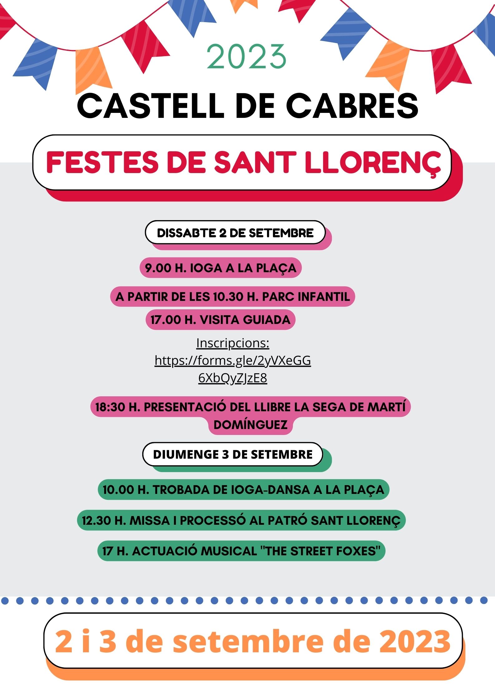 Fiestas de Sant Llorenç, 2 y 3 de septiembre